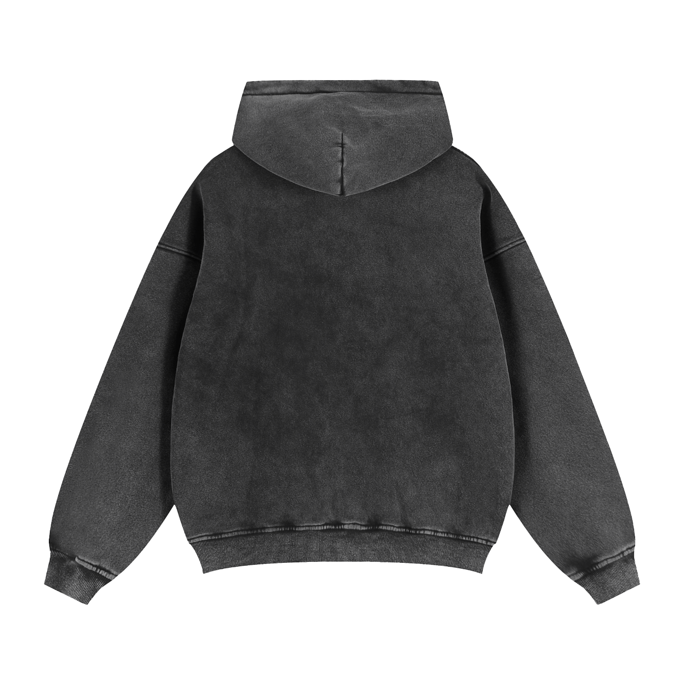 "GONE" Zip-Through Boxy Fleece Hoodie