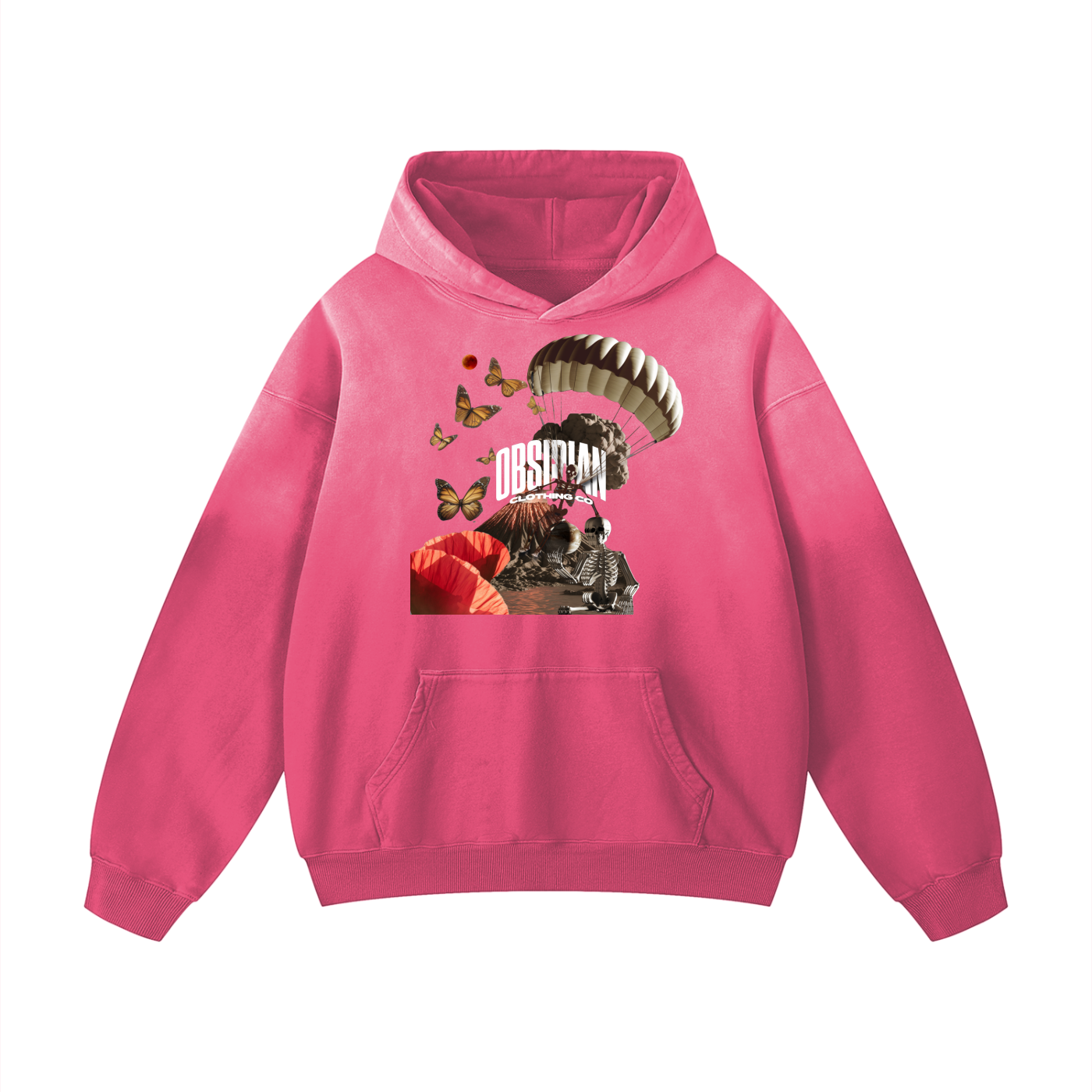 "GONE" Heavyweight Sunfade Oversized Hoodie