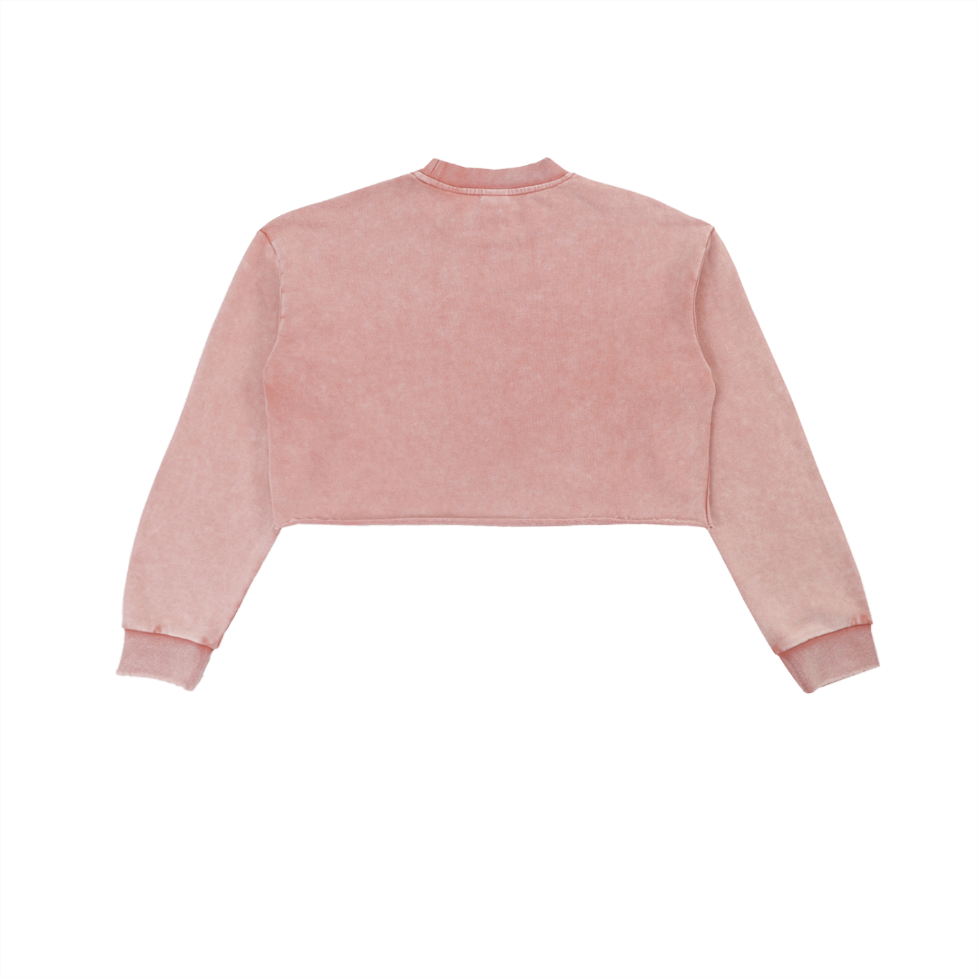 "GONE" Snow Washed Raw Edge Cropped Sweatshirt