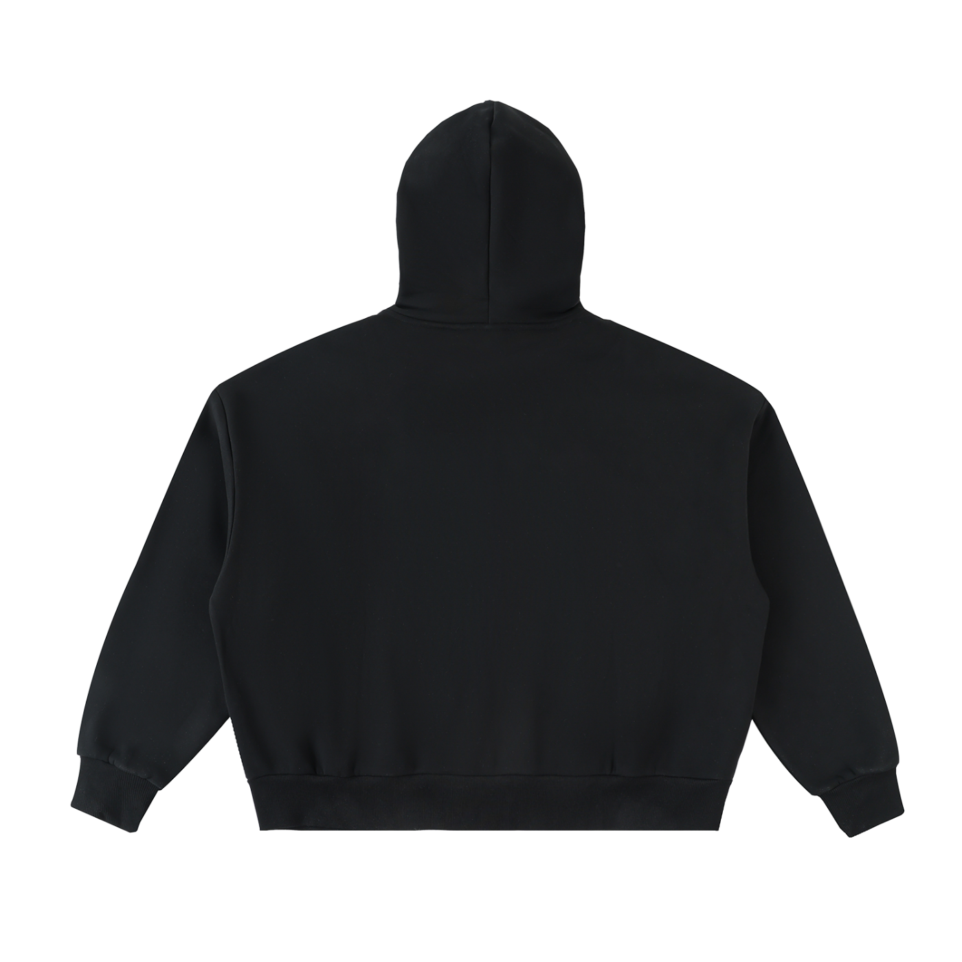 "GONE" Fleeced Full-Zip Boxy Hoodie