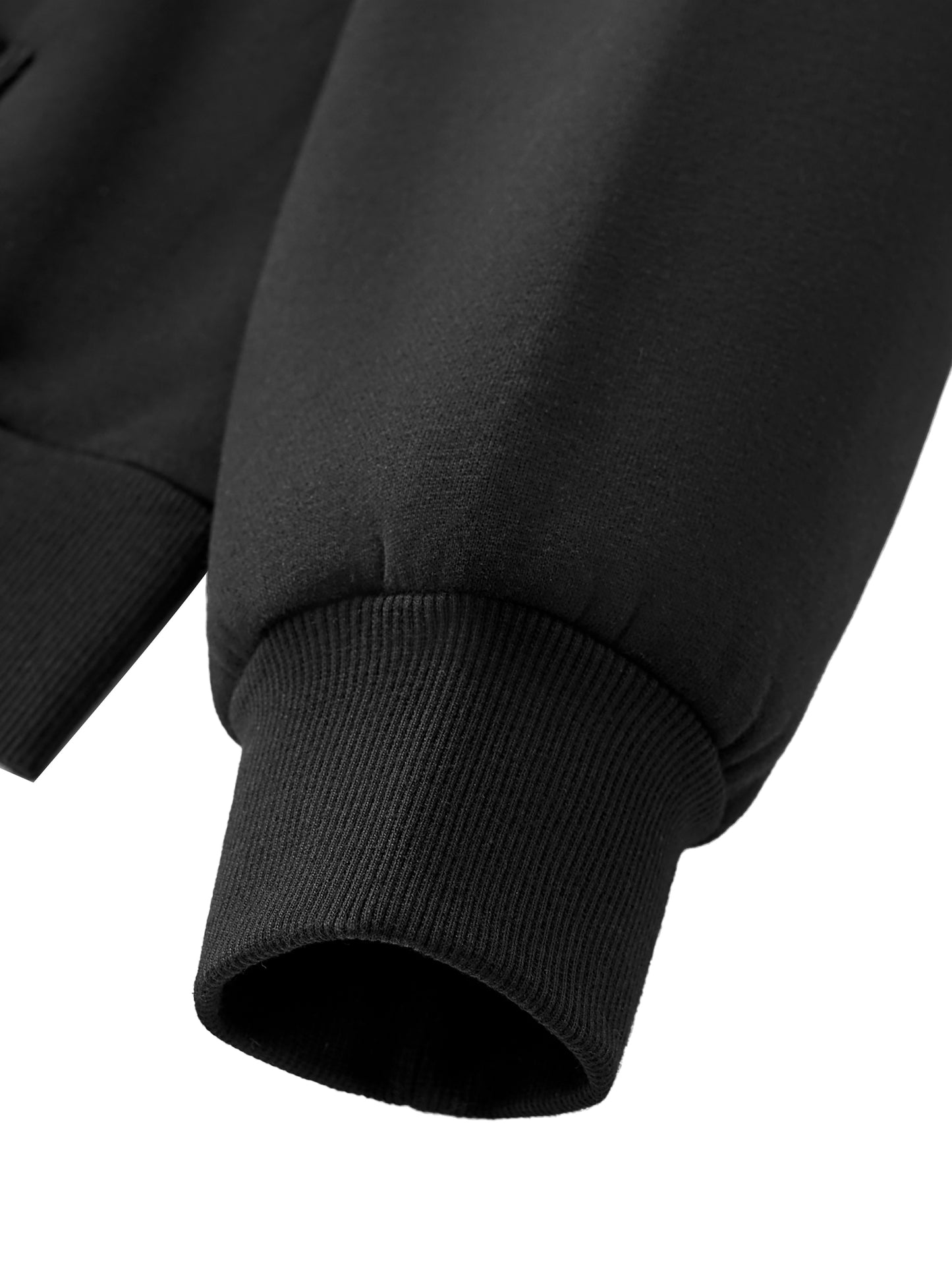 "GONE" Fleeced Full-Zip Boxy Hoodie