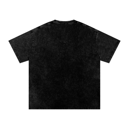 "GONE" Snow Washed Oversized Cotton T-Shirt