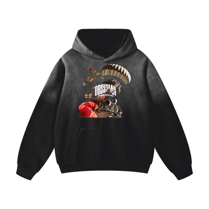 "GONE" Heavyweight Sunfade Oversized Hoodie