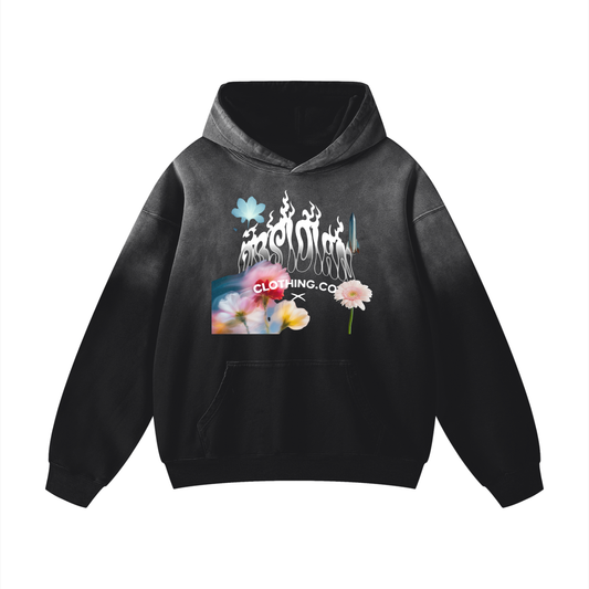 "GONE" Heavyweight Sunfade Oversized Hoodie