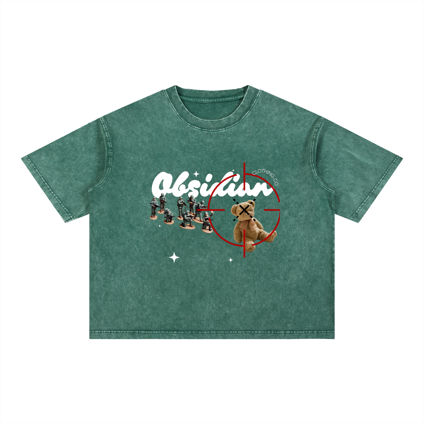 Obsidian “Kill Shot” Mineral Wash Boxy Cotton T-Shirt