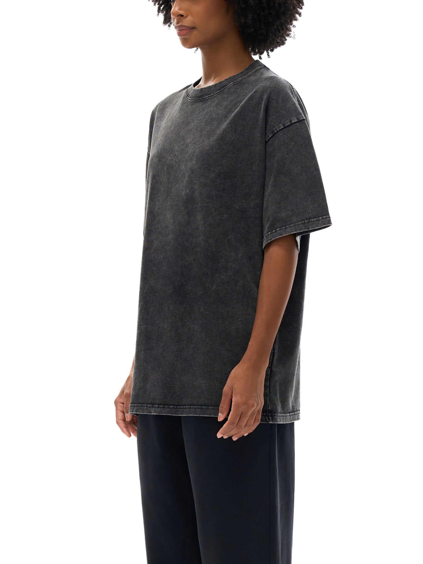 "GONE" Snow Washed Oversized Cotton T-Shirt