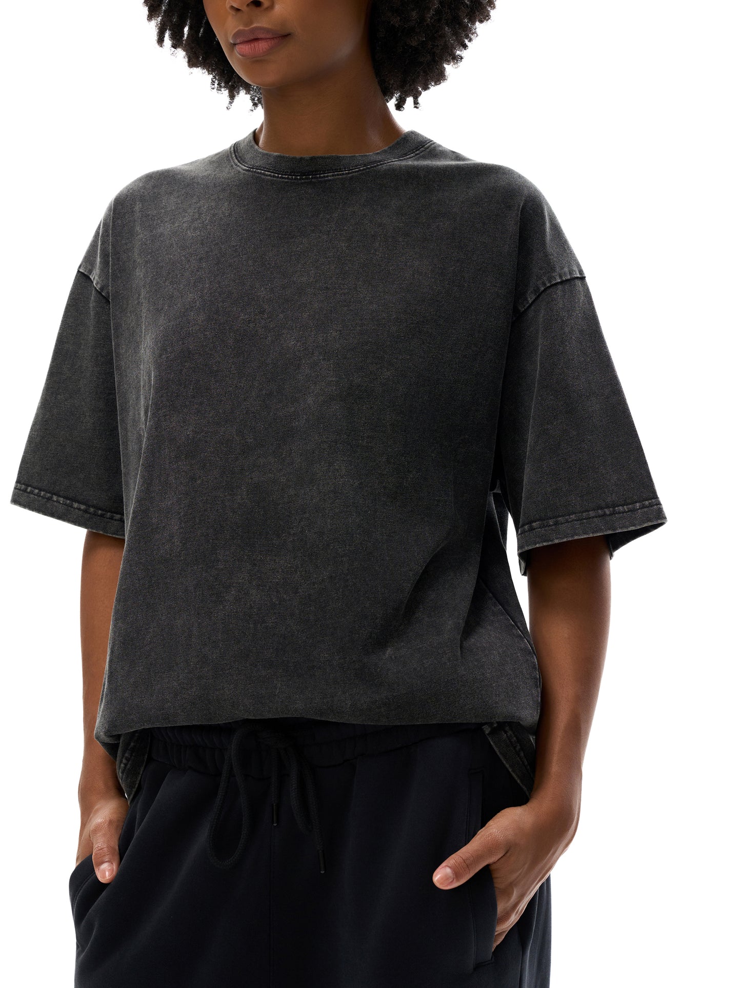 "GONE" Snow Washed Oversized Cotton T-Shirt